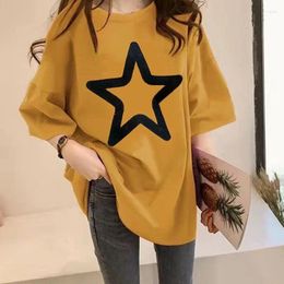 Women's T Shirts Young Style Short Sleeve Pullovers Ladies Casual Tops Summer Loose O-neck T-Shirts Simplicity Printing Undercoat Women