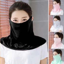 Scarves UV Protection Facial Silk Mask Scarf For Outdoor Wear Sports Fishing Hiking Cycling Face Shield Breathable Neck Wrap Cover