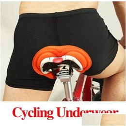 Motorcycle Apparel Men Women 3D Padded Coolmax Bicycle Cycling Bike Short Underwear Pants Drop Delivery Automobiles Motorcycles Access Otr1K