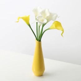 Vases Fashion Yellow Vase Porcelain Wedding Room Decor Jardiniere Dining Table Furnishings Flower Plant Stand Vase