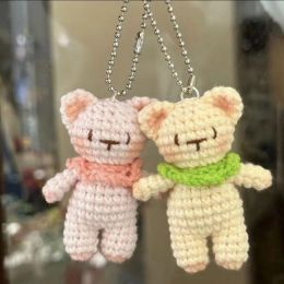 Knitting Hand Knit Doll Bears DIY Knitting Amigurumis Doll Keychain Dolls Gifts Crocheting Craft kits With Full Set Material