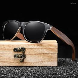 Sunglasses Bamboo And Wood Leg Trendy Personalized Retro Large Frame Men's Wholesale Cross-border