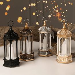 Miniatures Vintage LED Candle Lantern Light Hanging Decorative Light with Hook Battery Includes Decoration for Home Halloween Party Decor