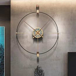 Wall Clocks Creative Silent Clock Modern Design Large Decorative Round Unusual Room Decor Reloj Pared Interior