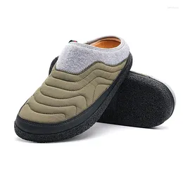 Casual Shoes Slippers Man Winter Men's Warm Memory Foam Plush Lined Slip On Indoor Outdoor Clog House Bedroom Sports Slides