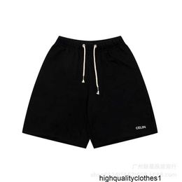 Designer High version C family 23 summer hem with English letter print, unisex loose casual sports shorts WRZI