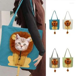 Cat Carriers Dog Sling Carrier Pet Shoulder Carrying Bag Lion Shaped Canvas Cats Dogs Bags Tote Chest