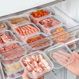 Storage Bottles Refrigerator Frozen Meat Sub-Package Fresh-Keeping Box Freezer Kitchen Sub-Grid Preparation Food-Grade Sealed Boxes