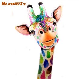 Number RUOPOTY Giraffe Animal Painting By Numbers Kits For Kids HandPainted Paints Kits Unique Christmas Gift For Living Room Wall Artc