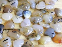 Decorative Figurines Natural Healing Crystal Agate Heart Shape Palm Worry Stone Chakra Reiki Home Decor