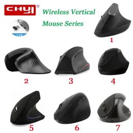 Mice CHYI Ergonomic Vertical Mouse Gamer Optical USB Mice 1600DPI Battery Gaming Wireless Mouse For Laptop PC Tablet Computer Office