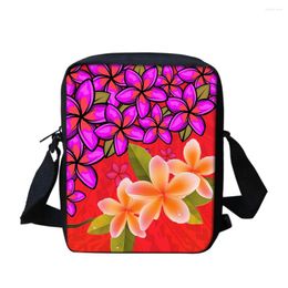 Bag Polynesian Crossbody Bags Customised Mini Messenger For Women Hawaiian Plumeria Shoulder Free Dropship 2024 Wholesale