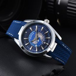 Ome Wrist Watches for Men 2024 New Mens Watches All Dial Work Quartz Watch Top Luxury Brand Chronograph Clock black leather Belt Men Fashion moissanite relojes