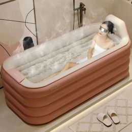 Bathtubs Adult Portable Bathtub Folding Bath tub Bucket Body Sauna Shower Steam Inflatable Whirlpool Bathtub Simple Bathroom Supplies