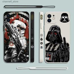 Cell Phone Cases Cartoon Anime S-Star W-Wars Phone Case For iPhone 15 14 13 12 11 Pro Max X XR XSMAX SE 8 7 Plus Soft Liquid Silicone CoverY240325