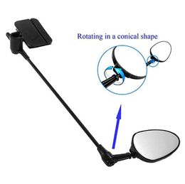 Bike Helmet Rear View Mirror 360degree Adjustable Rotatable Bicycle Rearview Bike Parts Cycling Accessory9314408