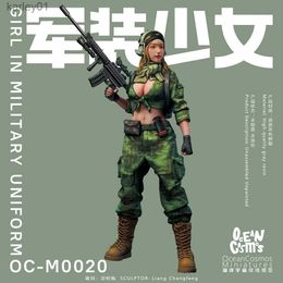 Anime Manga OceanCosmos miniatures Original girl in military uniform US military theme Sexy soldier Resin unpainted Model kit figure GK yq240325