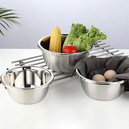 Bowls Stainless Steel Fruit Salad Soup Rice Noodle Ramen Bowl Kitchen Tableware Utensils Container Mixing