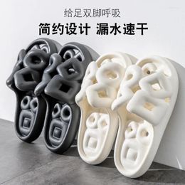 Slippers Women Men Bathroom Shower Hollow Out Summer EVA Shoes Soft Anti-Slip Flip Flops Indoor Outdoor Sandals Couple