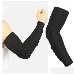 Wrist Support Badminton Arm Breathable Compression Protective Sleeves For Sports Padded Elbow Forearm Drop Delivery Outdoors Athletic Otvvg