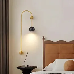 Wall Lamp Art Deco Copper Light Living Room Bedroom Restaurant Minimalist Sconce GU10 Bulb Brass Drop