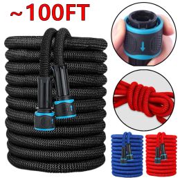 Reels 25FT200FT Expandable Flexible Water Hose Car Wash Hose Water Gun Hose Garden Sprayer Gardening Watering Hose Irrigation Tools