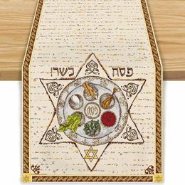 Table Cloth Passover Linen Runners Decorations Religious Jewish Festival Holiday Party Home Kitchen Dining Room Decor