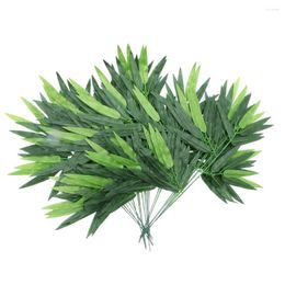 Decorative Flowers 20pcs Fake For Wedding Festival Pography DIY Jungle Potted Home Decoration Bamboo Leaves Artificial Plant Table Ornament