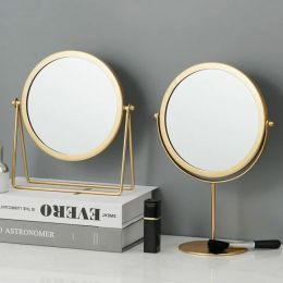 Mirrors Mirror makeup mirror desktop home desk vertical dressing mirror female dormitory portable fill light mirror round mirror CL81201