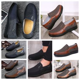 Shoes GAI sneakers Casual Shoe Men Single Business Round Toe Shoe Casual Softs Sole Slipper Flat Men Classic comfortable Leathers shoe Breathable size EUR 38-50