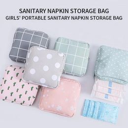 Storage Bags Women Portable Sanitary Pads Bag Menstrual Pouch Gasket Makeup Lipstick Key Organizer