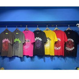 shirt spider shirt sp5der designer t shirt 2024 summer for men and women size S M L XL graphic tee clothing 555 spider tshirt pink black white Young Thug 55555 polo lpm