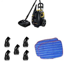 Mcculloch MC1385 Deluxe Canister Steam Cleaner with 23 Accessories A1230-005 Nylon Utility Brush (5 Pack) & A1375-100 Replacement Traditional Microfiber Mop