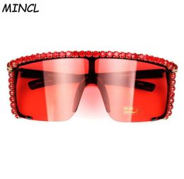 2020 Square sunglasses women flat top fashion one piece lens Diamond half frame sun glasses for men brand 2020 shades FML5000051