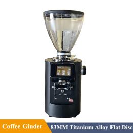 Tools 110V/220V 83MM Titanium Alloy Flat Burr Commercial Coffee Grinder Electric Digital Control Coffee Bean Grinders For Espresso