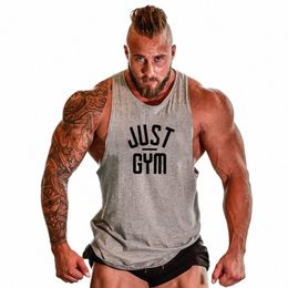 fitn Stringer Muscle Workout Vest Brand Casual Cott Gym Tank Tops Men Sleevel Fi Bodybuilding Clothing Undershirt G4Po#