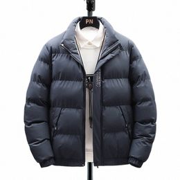 winter Parkas Men 2023 Thick Warm Bomber Jacket Waterproof Lg Sleeves Coat Collar Outerwear Plus Size Pocket Casual Coat N2Zr#