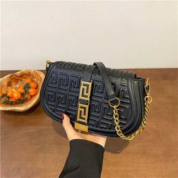 High end embossed handbag for women 2024 new and minimalist chain single underarm versatile crossbody square 70% Off Online sales