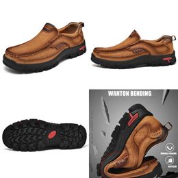 2024 Fashions Leather men's leather loafers men's casual leather shoes hiking shoes Casual GAI