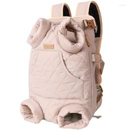 Dog Carrier Out Portable Lanyard Strap Chest Backpack Winter Thicken Thermal