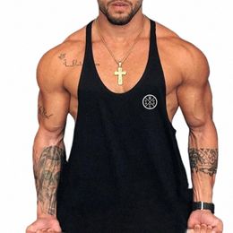 new Arrivals Men's Sports Stringer Singlets Sleevel Fitn Bodybuilding Tank Tops Gym Workout Clothes for Men Z0fJ#