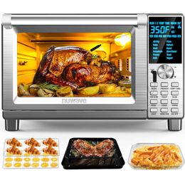 Nuwave Bravo Air Fryer Intelligent Oven, 12 in 1 Countertop Convection, 30 Quart XL Capacity, 50 -500 ° F Temperature Control, Top and Bottom Heaters Adjustable