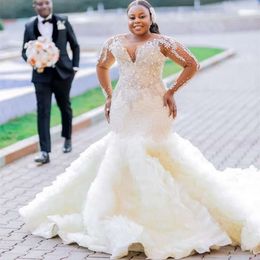 ASO OCT EBI ARABIC PLUS SIME SIME SIMED SIMED Wedding Beaded Cequine Lace Bridal Suknie