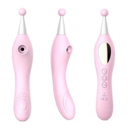 Sell double head vibrating sucking massage stick masturbation device rechargeable female sex toys products toy 231129