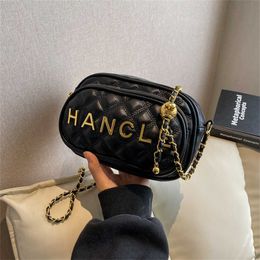 12% OFF Designer bag 2024 Handbags Womens Simple Fashion Lingge Small Fragrant Wind One Shoulder Crossbody Chain
