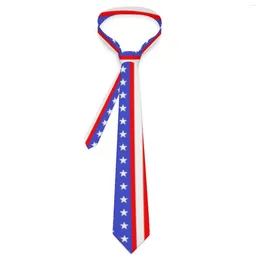 Bow Ties American Flag Tie USA Stars And Stripes Daily Wear Neck Elegant For Male Design Collar Necktie Gift