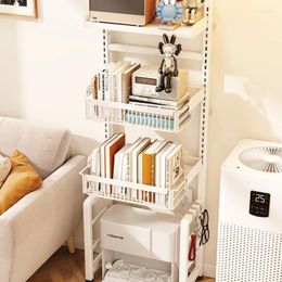 Decorative Figurines Hxl Sweeping Robot Shelf Adjustable Floor-Standing Sofa Side Simple Bookshelf