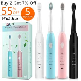 Toothbrush Home Ultrasonic Electric Toothbrush Rechargeable Dental Scaler Sonic Tooth Cleaner Portable Remover Stains Dentist Brush Head