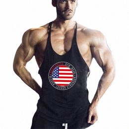 brand bodybuilding fitn clothing gyms stringer tank top men musculati vest men undershirt solid Muscle tank blank Tops p8Gj#