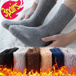 Sports Socks 1/3pairs Men Coral Fleece Winter Thick High Quality Home Floor Warm Cold Snow Boot Male's Cotton Plush Thermal Sock